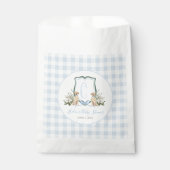 Preppy Southern Blue Boy Dog Baby shower Bedankzakje (Voorkant)