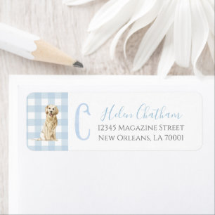 Preppy Southern Blue Boy Dog Baby shower Etiket