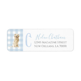 Preppy Southern Blue Boy Dog Baby shower Etiket