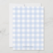 Preppy Southern Blue Boy Dog Baby shower Kaart (Achterkant)