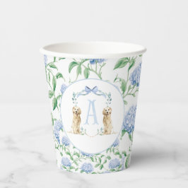 Preppy Southern Blue Boy Dog Baby shower Papieren Bekers