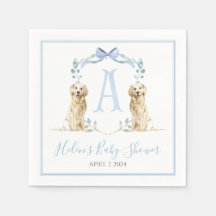Preppy Southern Blue Boy Dog Baby shower