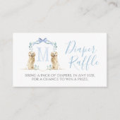 Preppy Southern Blue Boy Dog Luier Raffle Kaart (Voorkant)