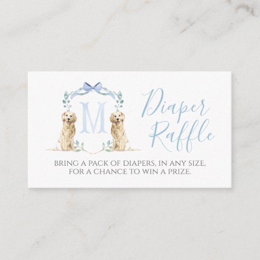 Preppy Southern Blue Boy Dog Luier Raffle Kaart (Voorkant)