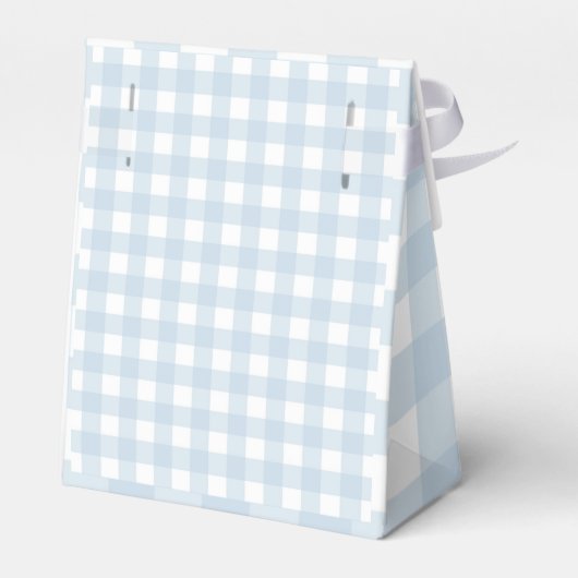 Preppy Southern Blue Boy Duck Baby shower Bedankdoosjes (Achterkant)