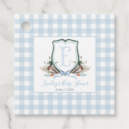 Preppy Southern Blue Boy Duck Baby shower Bedankjes Labels