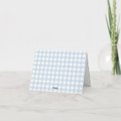 Preppy Southern Blue Boy Duck Baby shower Bedankkaart (Achterkant)