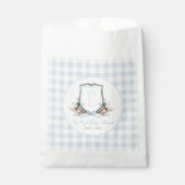 Preppy Southern Blue Boy Duck Baby shower Bedankzakje (Voorkant)