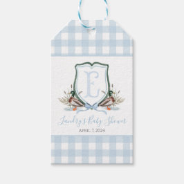 Preppy Southern Blue Boy Duck Baby shower Cadeaulabel