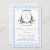 Preppy Southern Blue Boy Duck Baby shower Kaart (Voorkant)
