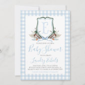 Preppy Southern Blue Boy Duck Baby shower Kaart (Voorkant)