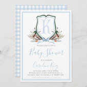 Preppy Southern Blue Boy Duck Baby shower Kaart