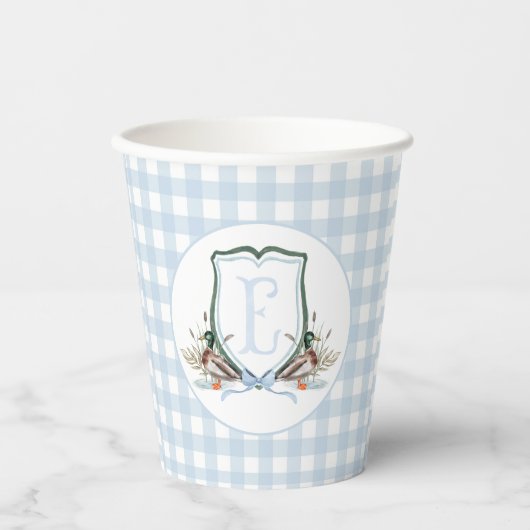 Preppy Southern Blue Boy Duck Baby shower Papieren Bekers (Voorkant)