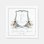 Preppy Southern Blue Boy Duck Baby shower Servet (Voorkant)