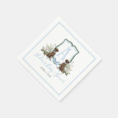 Preppy Southern Blue Boy Lab Baby Shower Napkins Servet (Hoek)