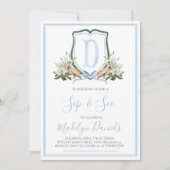 Preppy Southern Blue Boy Pelican Sip & See Kaart (Voorkant)