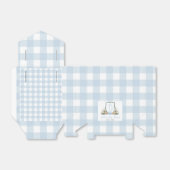 Preppy Southern Blue Boy Pelikaan Baby shower Bedankdoosjes (Uitgevouwen)