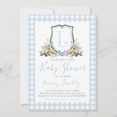 Preppy Southern Blue Boy Pelikaan Baby shower Kaart
