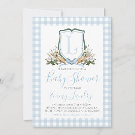 Preppy Southern Blue Boy Pelikaan Baby shower Kaart