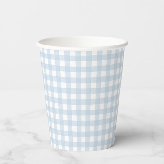Preppy Southern Blue Boy Pelikaan Baby shower Papieren Bekers (Achterkant)