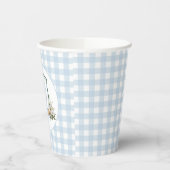 Preppy Southern Blue Boy Pelikaan Baby shower Papieren Bekers (Links)