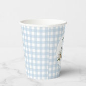 Preppy Southern Blue Boy Pelikaan Baby shower Papieren Bekers (Rechts)
