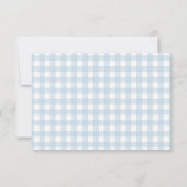 Preppy Southern Blue Boy Stork Baby shower Bedankkaart (Achterkant)