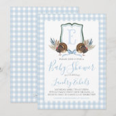Preppy Southern Blue Boy Turkey Hunter-Baby shower Kaart (Voorkant / Achterkant)