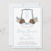 Preppy Southern Blue Boy Turkije Baby shower Kaart (Voorkant)