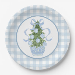 Preppy Southern Blue Christmas Baby shower Papieren Bordje