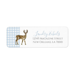 Preppy Southern Blue Deer Adresetiketten Etiket