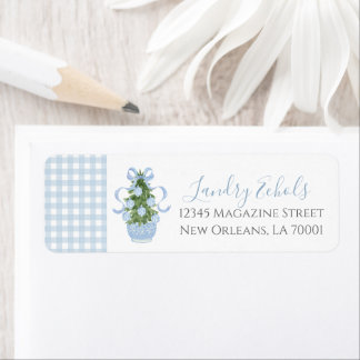 Preppy Southern Christmas Tree Adresetiketten Etiket