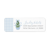 Preppy Southern Christmas Tree Adresetiketten Etiket (Voorkant)