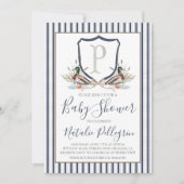 Preppy Southern Duck Boy Baby shower Kaart (Voorkant)