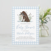 Preppy Southern Duck Hunter-Baby shower Kaart (Staand voorkant)