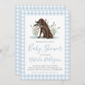 Preppy Southern Duck Hunter-Baby shower Kaart (Voorkant / Achterkant)
