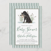 Preppy Southern Duck Hunter-Baby shower Kaart (Voorkant / Achterkant)