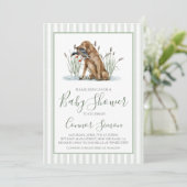 Preppy Southern Duck Hunter-Baby shower Kaart (Staand voorkant)