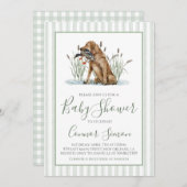 Preppy Southern Duck Hunter-Baby shower Kaart (Voorkant / Achterkant)