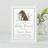 Preppy Southern Duck Hunter-Baby shower Kaart (Staand voorkant)