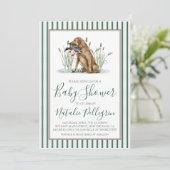 Preppy Southern Duck Hunter-Baby shower Kaart (Staand voorkant)