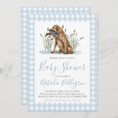 Preppy Southern Duck Hunter-Baby shower Kaart (Voorkant / Achterkant)