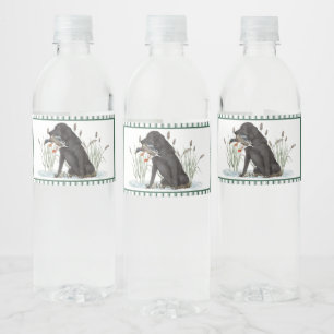 Preppy Southern Duck Hunter-Baby shower Waterfles Etiket