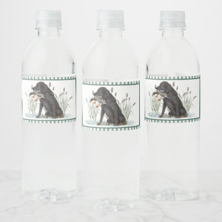 Preppy Southern Duck Hunter-Baby shower Waterfles Etiket
