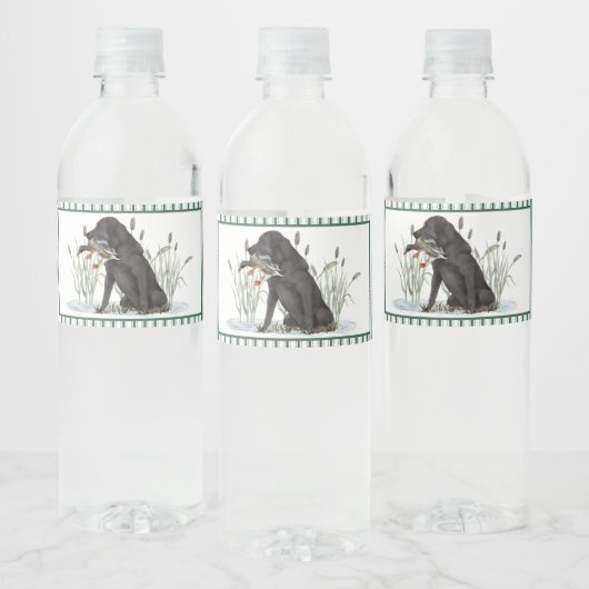 Preppy Southern Duck Hunter-Baby shower Waterfles Etiket (Flessen)