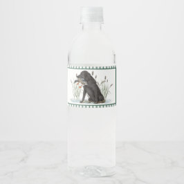 Preppy Southern Duck Hunter-Baby shower Waterfles Etiket