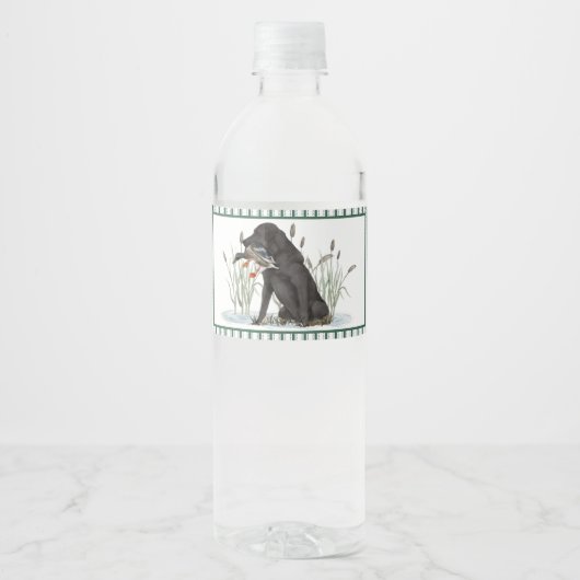Preppy Southern Duck Hunter-Baby shower Waterfles Etiket (Voorkant)