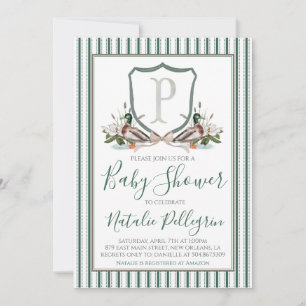 Preppy Southern Eend Jongen Baby Shower Kaart