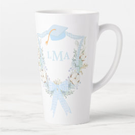 Preppy Southern Gingham monogram Afstuderen Latte Mok