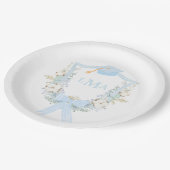 Preppy Southern Gingham monogram Afstuderen Papieren Bordje (Gekanteld)